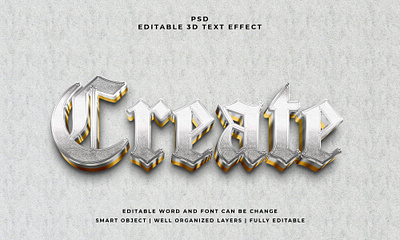 Create 3D Editable PSD Text Effect abstract font