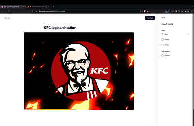 KFC logo animation animation logo motion graphics