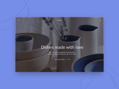 Landing page for a handmade ceramics store branding ceramics design illustration shop ui ux uxui design