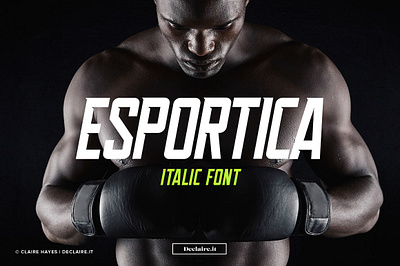 Esportica Italic display esportica italic header font modern sans serif