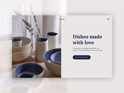 Landing page for a handmade ceramics store branding ceramics design graphic design ui ux uxui design