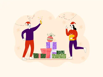 Merry Christmas, XMas 2d 2d illustration 2d illustrator christmas gifts happy christmas illustration illustrator merry santa santa clause xmas