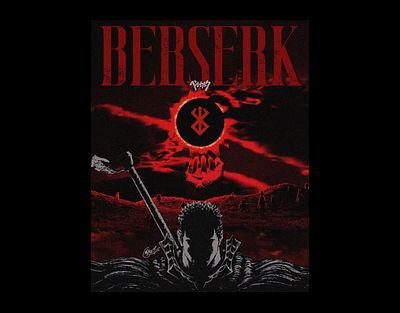 Berserk: The Black Swordsman graphic design illustration typography