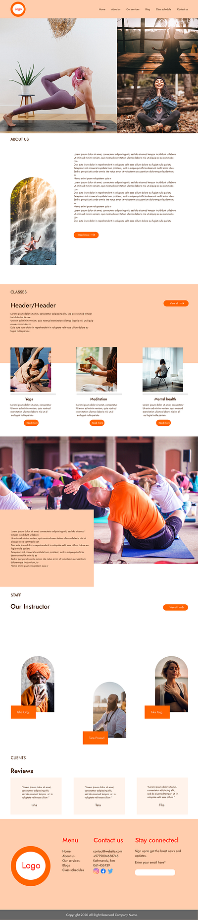 Figma web design for yoga and meditation centre figma figma design yoga
