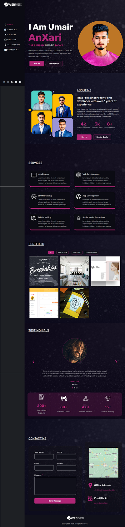 Lilon Fixed Sidebar Design Inspiration design inspiration elementor elementor design inspiration ui web creative designs web design web inspiration webpress website design wordpress wordpress design