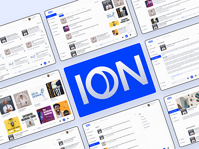 ION Podcast App audio branding design logo saas startup ui web design