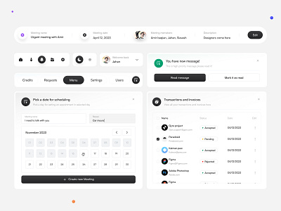 Form Components (With Figma File) app branding buttons calendar checkbox components concept design form glass graphic design light light mode menu minimal navigation radio buttons ui uiux ux