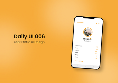 Daily UI 006 branding daily ui 006 dailyui design graphic design logo profile design ui uiux user profile