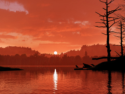 Calm Sunset Evening Scene #3d #render 3d animation evening lumion rendering scene sunset ue5 unreal engine