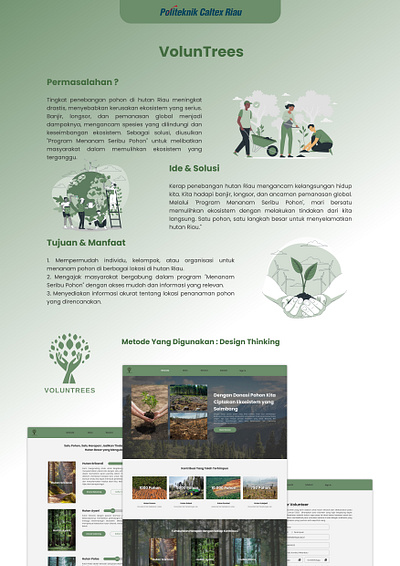 VolunTrees : Poster Design donation dribble figma forest green icon ilustration poster poster design tree trees ui uiux volunteer web design
