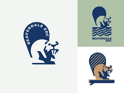 Beaverdale edc animal beaver beaverdale dam gadget icon logo logomark nature negative simple space symbol tail water wave wood