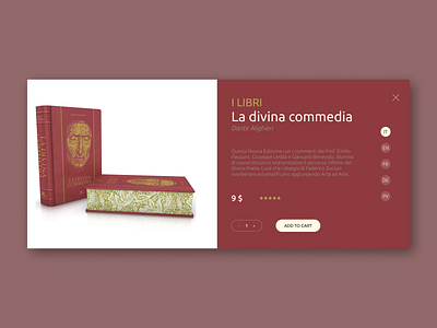 Product card of Divine Comedy dante design concept divine comedy