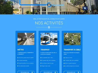 Refonte site Metro d'Alger refonte website