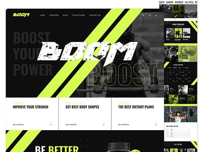 Fitness Center - Landing Page branding design graphic design landing page logo typography ui ux web design