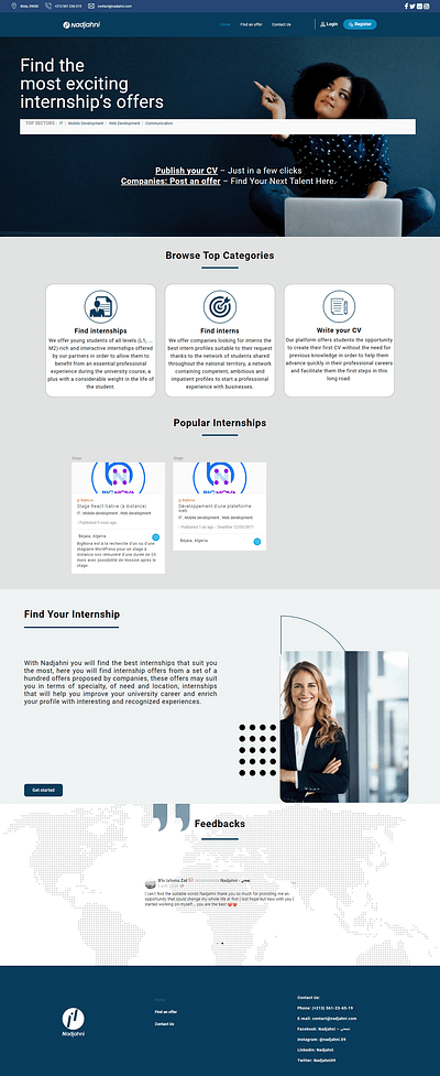 Intership Plateform - website nadjahni.com website