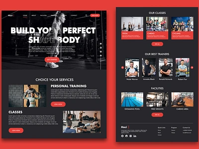 Home Page Haci Gym graphic design home page ui uiux designer