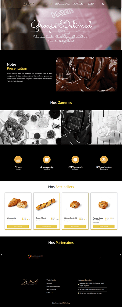 Groupe Delimed – Viennoiserie - website delimed-dz.com website