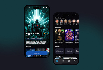 Online Cinema App Concept adobe xd branding dashboard design design design inspiration figma freelancing illustration landing page design ui