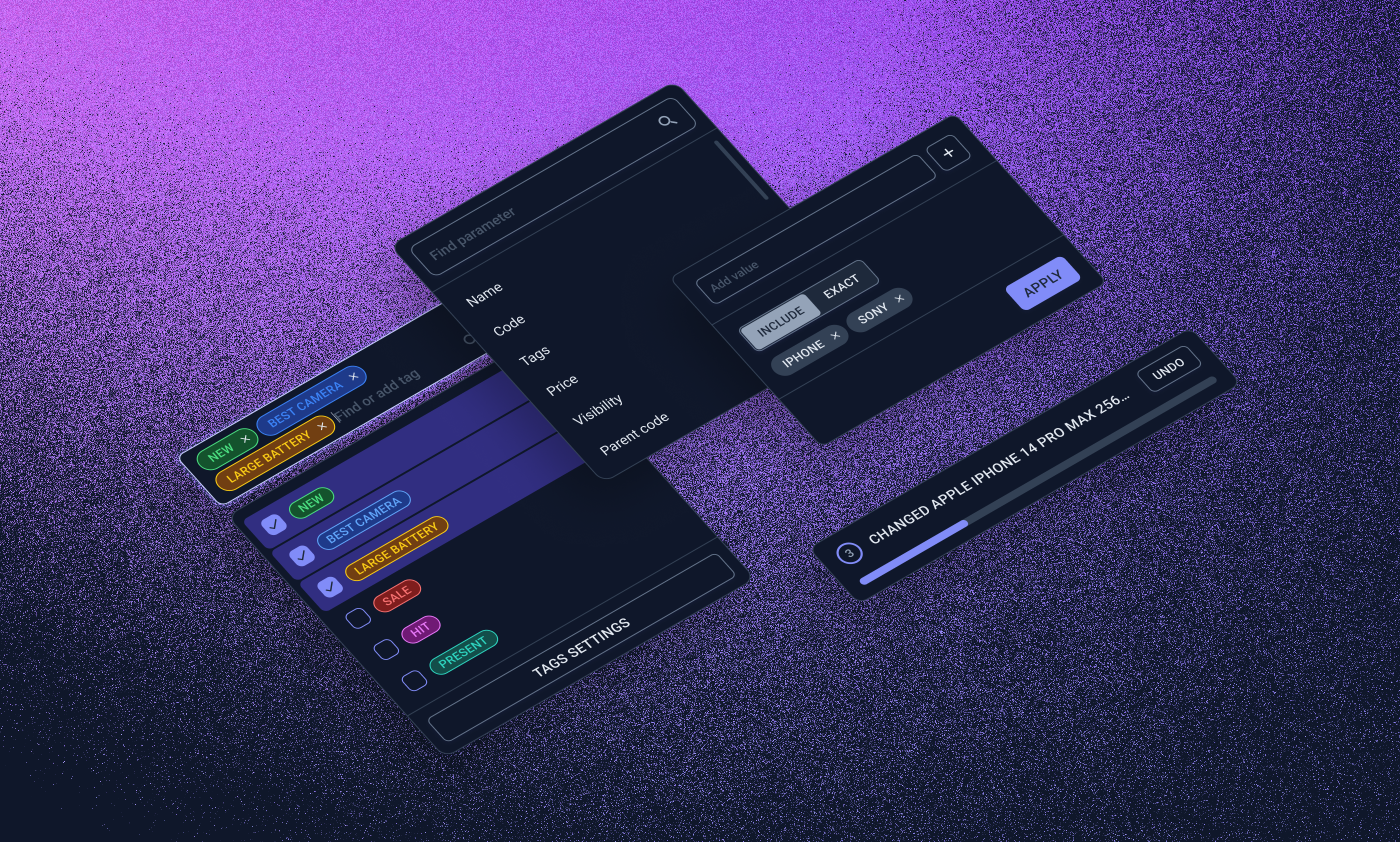 Table filters checkbox crm dark theme dropdown filters table ui