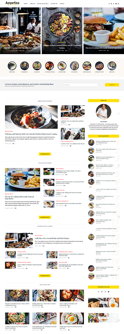 Appetizo Cook & Food Wordpress Theme blog blogger wordpress theme blogging cook cooking cooking recipe wordpress theme design food food blog food cooking food wordpress theme multipurpose recipe wordpress theme template theme wordpress theme wp theme