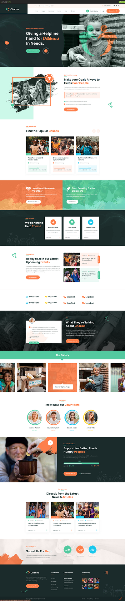 Charity and Nonprofit HTML5 Template volunteer