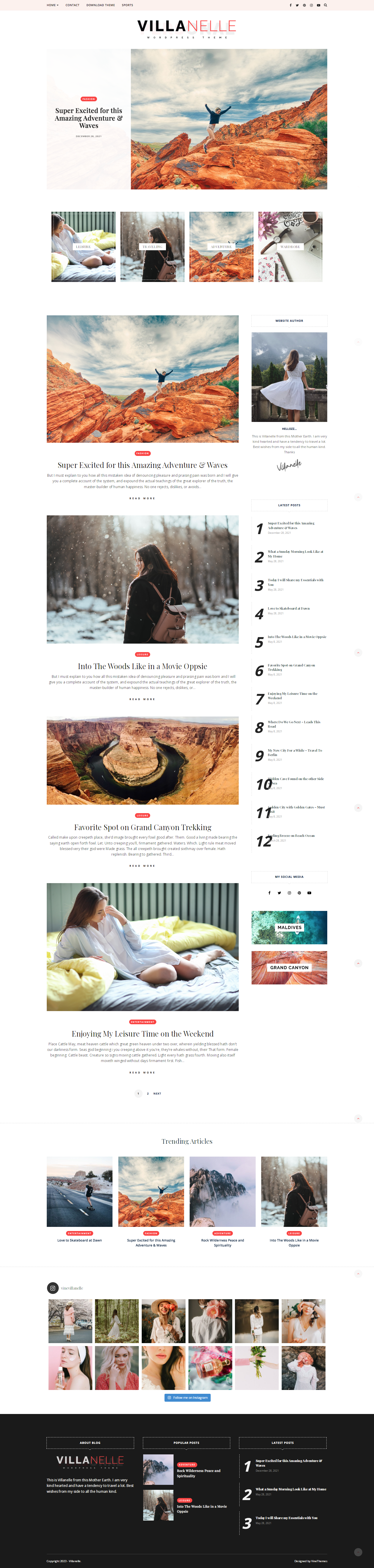 Villanelle Personal Wordpress Theme blog blog template blog theme blogger wordpress theme blogging blogging theme design fashion wp theme lifestyle wp theme multipurpose theme personal personal template personal theme personal wordpress theme template theme wordpress wordpress theme wp theme