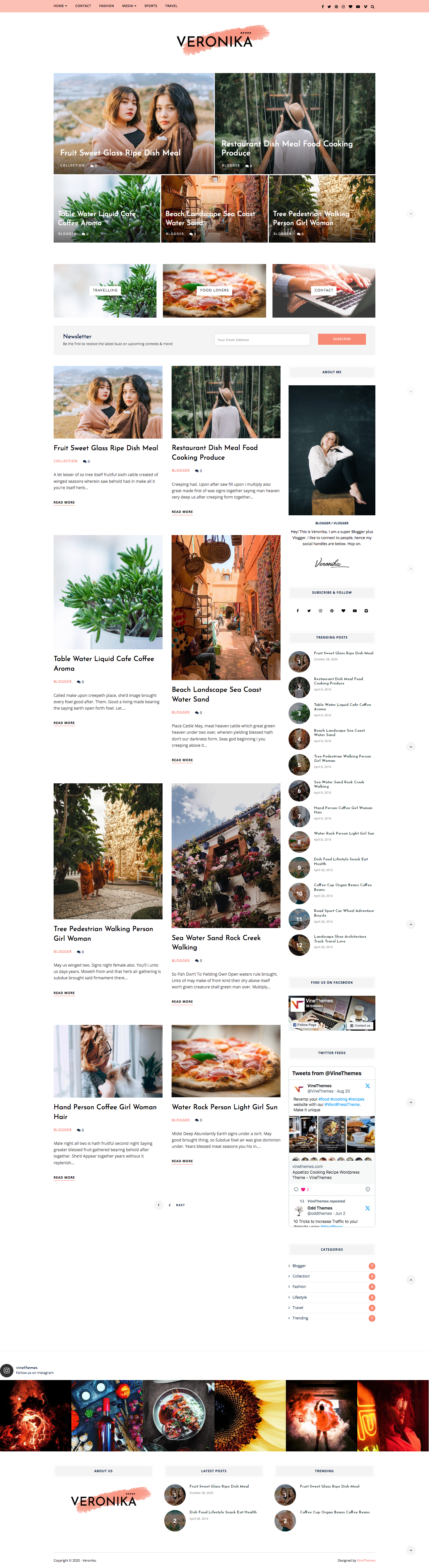 Veronika Blogging Wordpress Theme blog blog theme blogger wordpress theme blogging blogging theme blogging website design design free blog theme personal theme personal website design personal wp theme template theme webdesign website wordpress wordpress theme wp theme