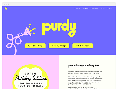 Purdy Marketing Co. brand identity branding color design identity illustration marketing web design