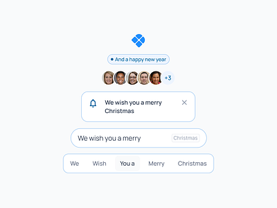 Christmas tree made of Detachless UI components alert badge christmas components detachless figma input field notification tabs ui uidesign