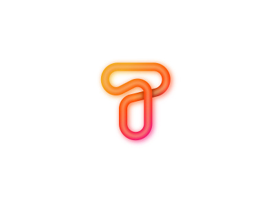 3D Letter "T" Logo design concept 3d letter 3d logo 3d style design gradient letter logo line art logo logo design minimal minimalist logo modern monogram logo orange t logo