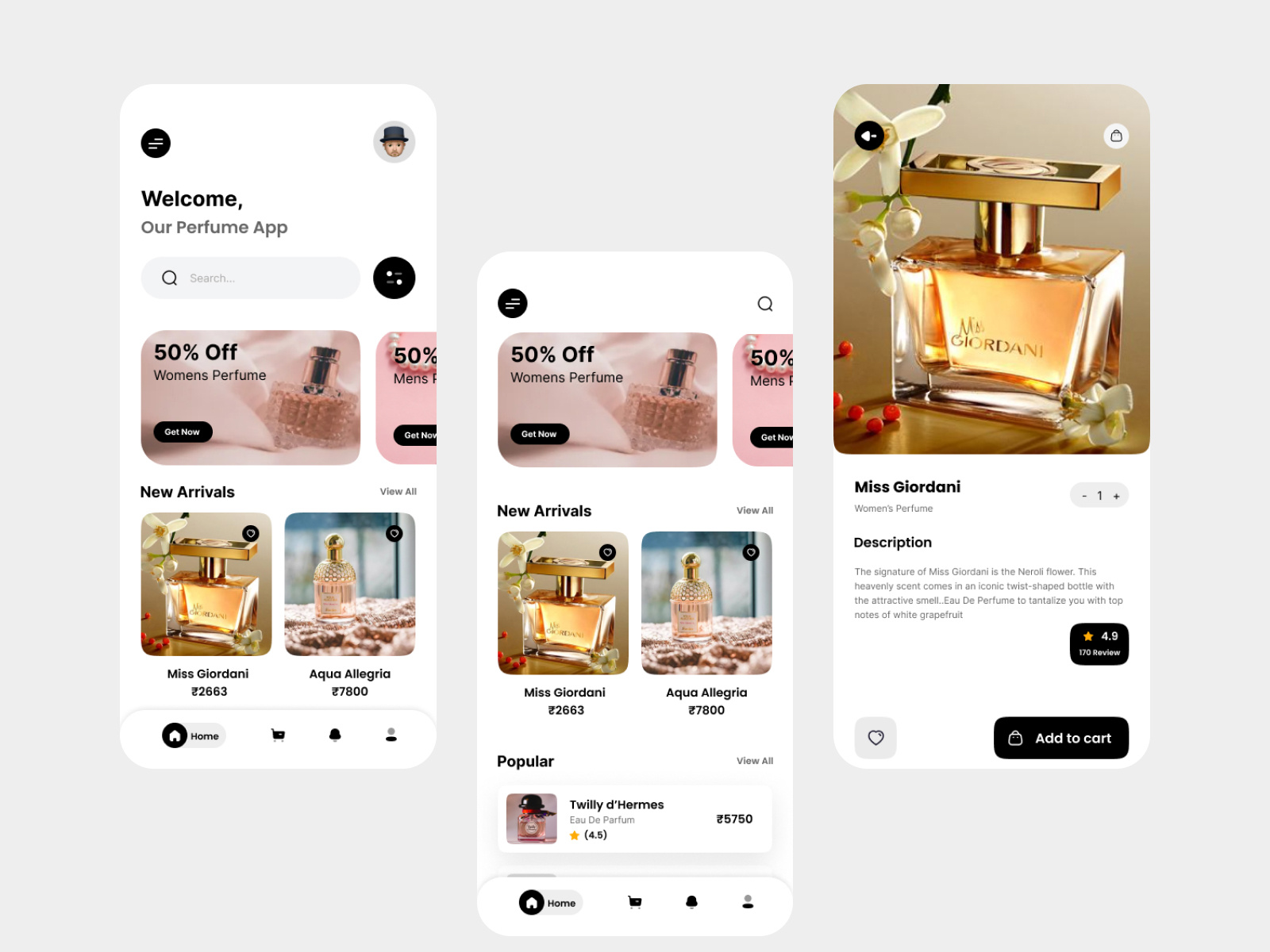 Perfume Shop App By Umang Rathi On Dribbble