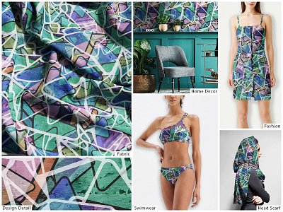 Multicolor Abstract Triangles Seamless Pattern design floral pattern graphic design illustration pattern print design surface design textile design textile print