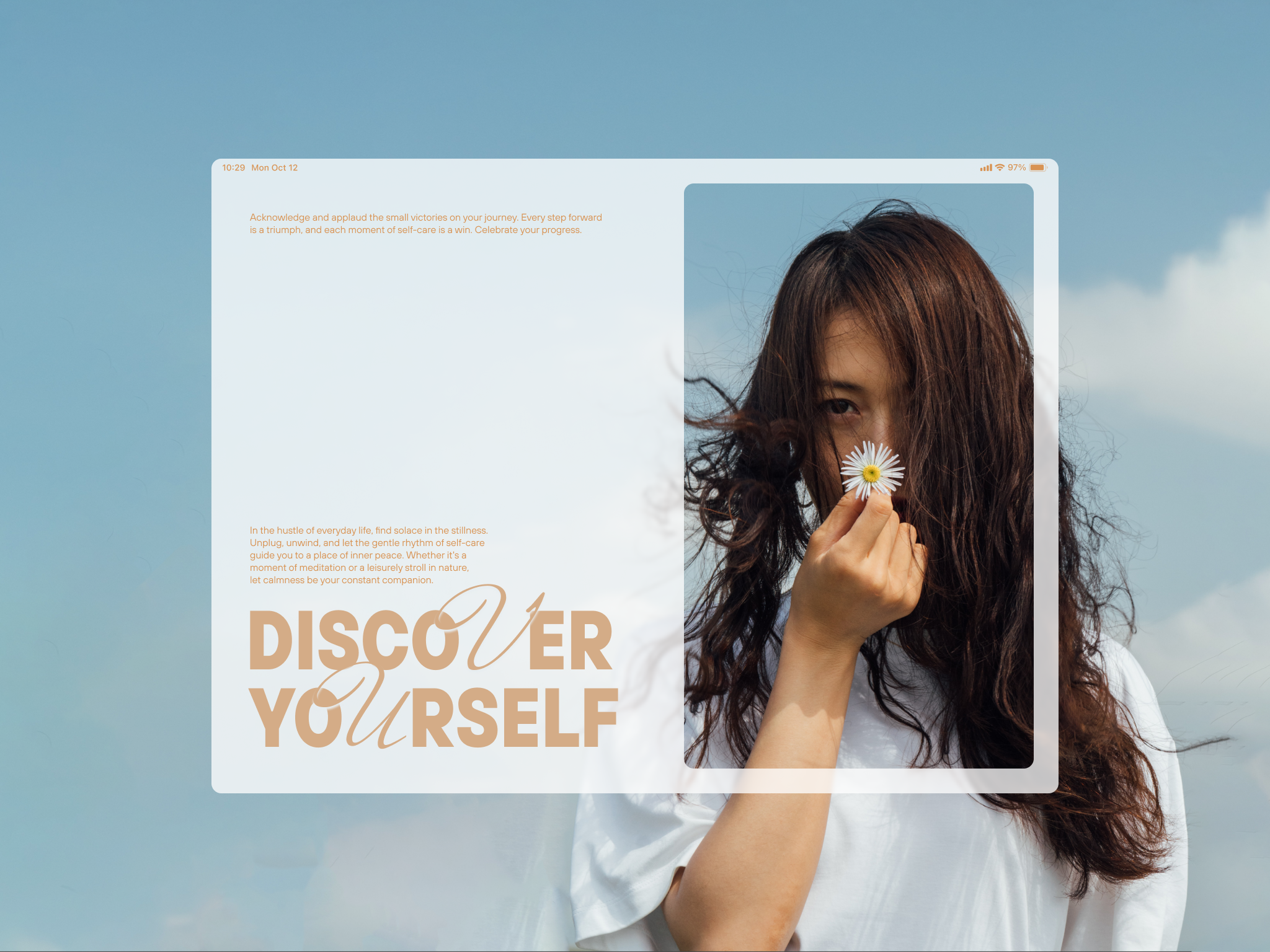 Discover Yourself branding concept dailyui design interface minimal ui ux web webdesign website