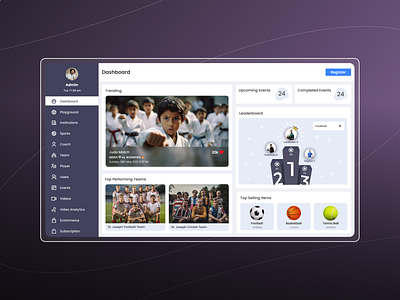 Sports Web App design figma inspiration ui uiux web app