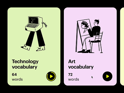 Luke & English - Learning Words animation app branding design ill illustration mobile app