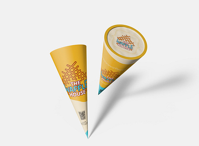 Cone Ice Cream Packaging Design for The Waffle House animation brand identity design brand style branding design graphic design ice cream branding icon illustration logo minimal motion graphics ui ux vector