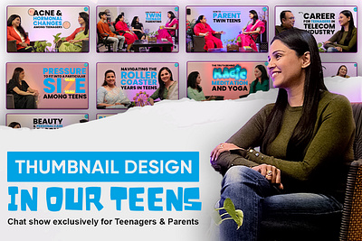 In Our Teens by Manasi Salvi (YouTube Thumbnail Design) graphic design podcast thumbnail design