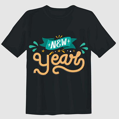 New year t-shirt design 2024 birthday christmas creative design fishing graphic design halloween illustration new new year new year 2024 new year t shirt design shirt t shirt t shirt design tshirt ui year