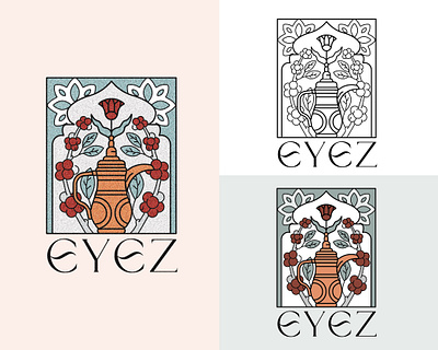 EYEZ cafe logo concept branding design graphic design logo morocco