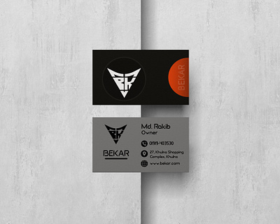 Bekar Business Card Design. adobe illustrator adobe photoshop baner design business card design company logo design design flyer design graphic design icon design logo poster design t shirt design template design
