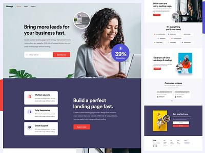 Landing Page Design app app design branding design graphic design illustration logo ui ux vector