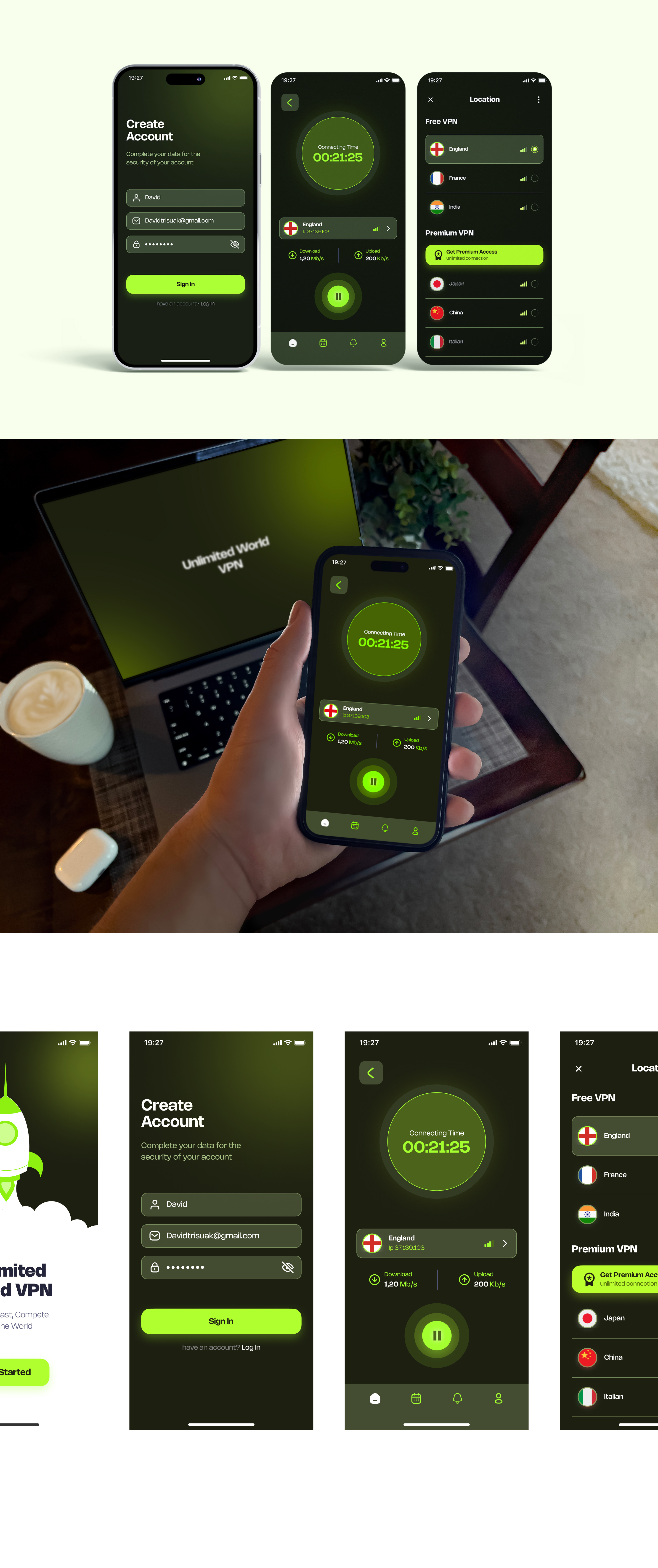 Designing privacy in every pixel: Presenting our VPN project app design app ui design branding design figma graphic design ui ui design ui ux user interface ux ux vpn vpn app design