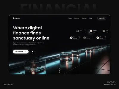 Web3 Fin-Tech Web Design 3d blockchain chatgpt crypto crypto web design inspiration cryptocurrency dao defi finance fintech investing landing landing page landing page design inspiration nft saas trade web 3 web 3.0 webdesign