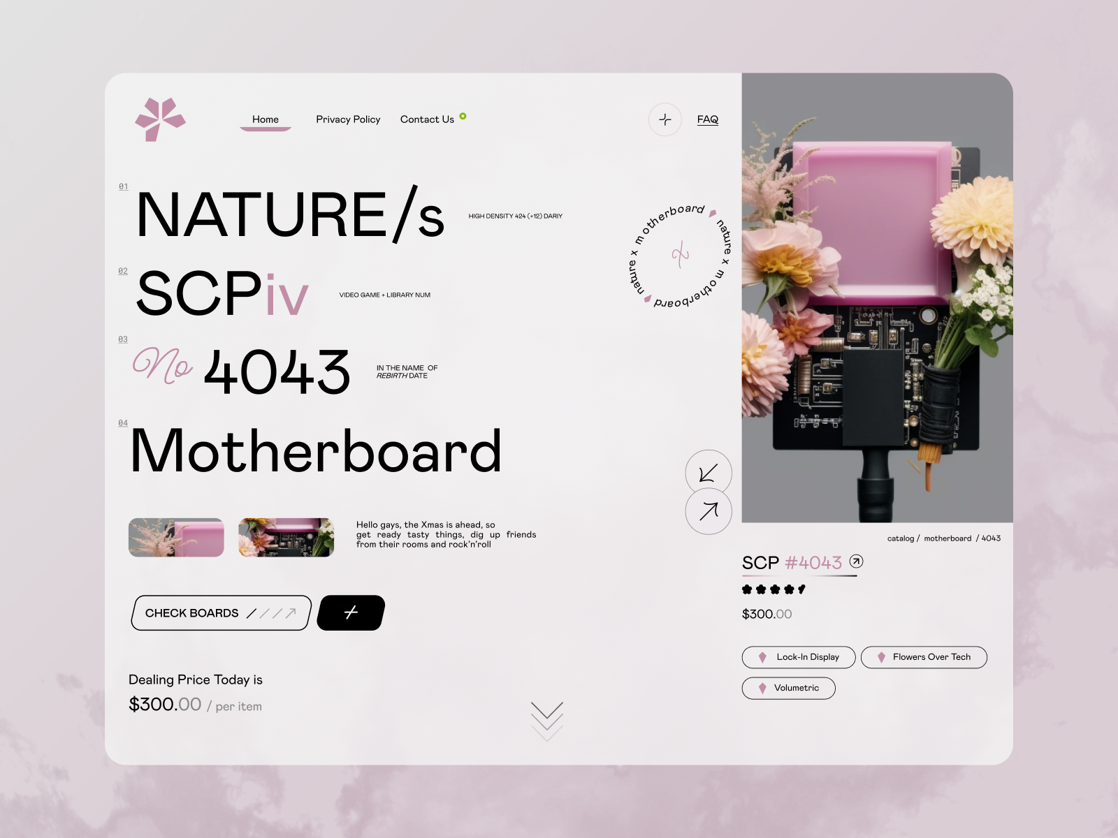 techboards refurbish \ SCP 2023 2024 ai awsmd beautiful clean minimalistic modern nature saas simple technology top ui website white