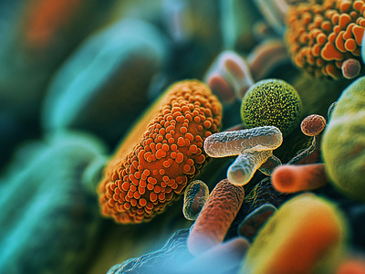 BACTERIA by macro ai images bacteria colorful graphic design illustratio macro images midjourney