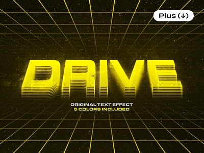 Retro Arcade Text Effect 80s 90s arcade cyberpunk download effect gaming grid mesh pixelbuddha psd retro scifi space synthwave template text