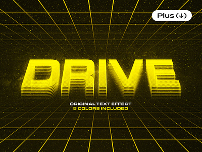 Retro Arcade Text Effect 80s 90s arcade cyberpunk download effect gaming grid mesh pixelbuddha psd retro scifi space synthwave template text
