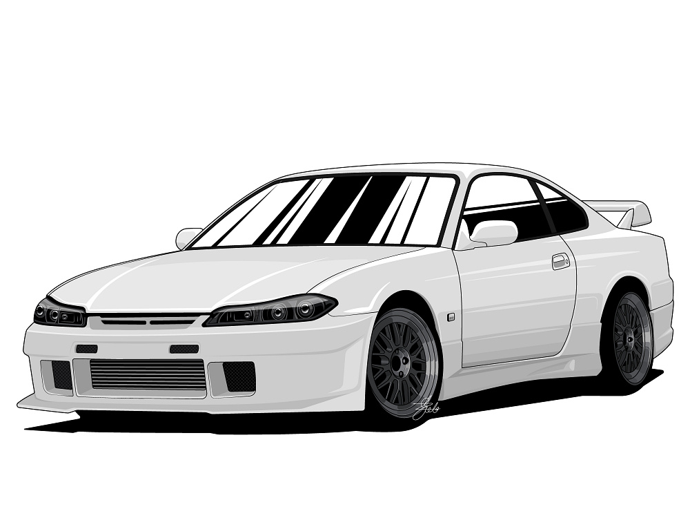 Nissan Silvia S15 Vector Art Designs, Themes, Templates And 