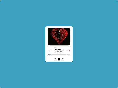 Music Player Card app figma graphic design illustration ui ux