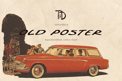 Old Poster handwritten retro font typeface design old poster retro font retro typeface vintage font website